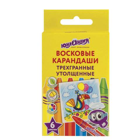 

Восковые мелки Юнландия, 6 цв., 227292 10 наборов