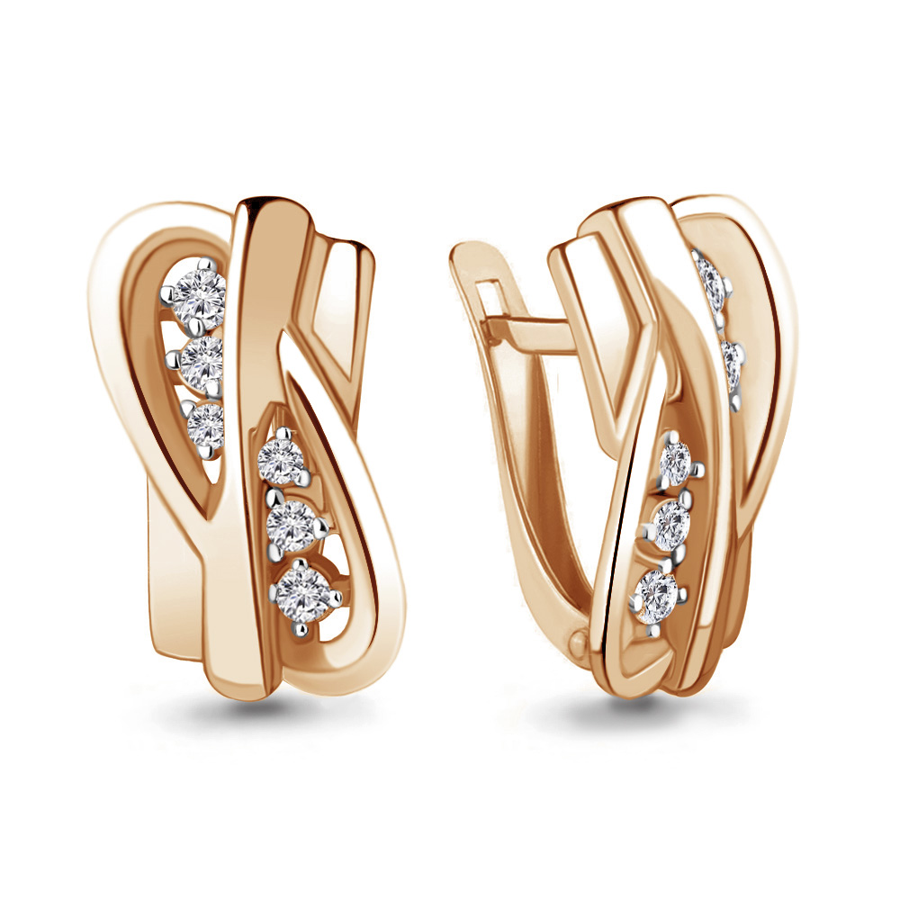 

Серьги из серебра с фианитом Aquamarine 48593А_925_з, 48593А_925_з