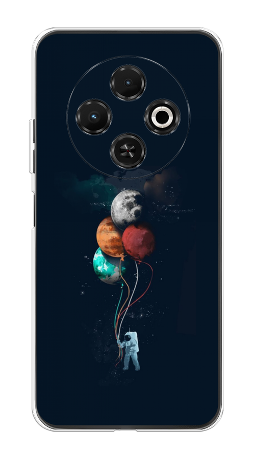 

Чехол на Tecno Spark 30C "Космонавт с шариками", Разноцветный, 309250-1