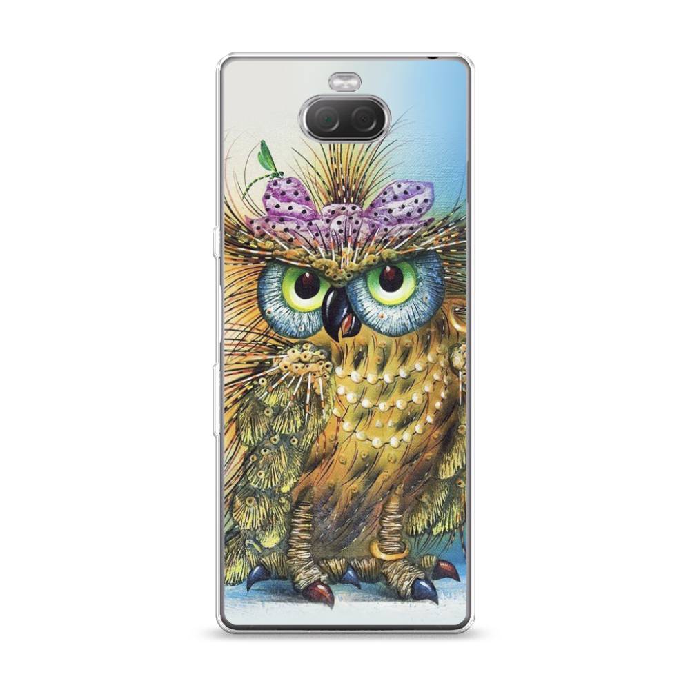 

Чехол на Sony Xperia 10 "Модная сова", Коричневый;голубой, 54050-1