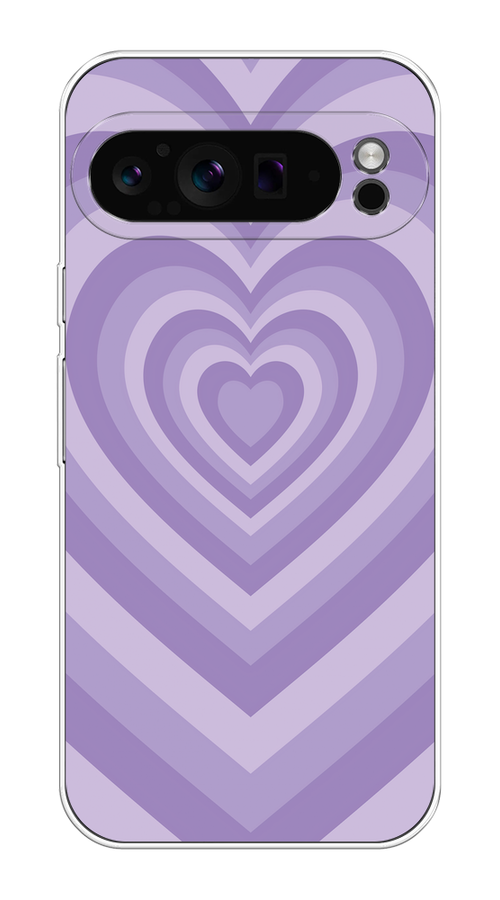 

Чехол на Google Pixel 9 Pro "Violet heart latte", Фиолетовый, 272050-1