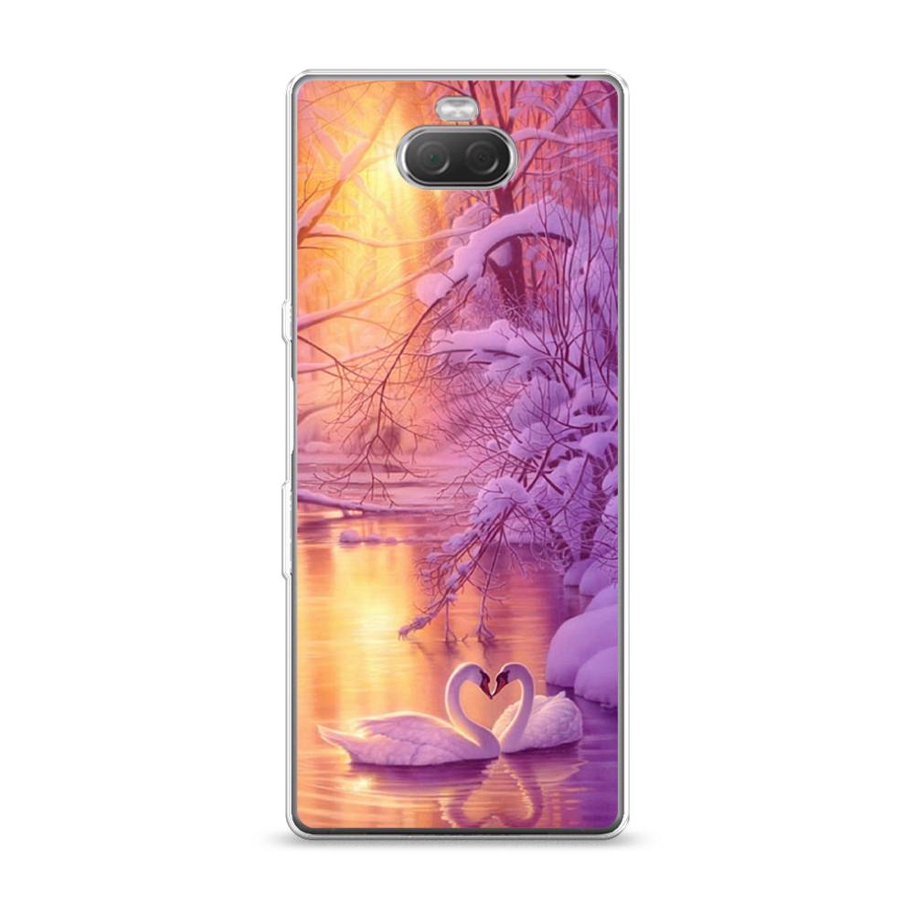 

Чехол на Sony Xperia 10 "Зима 1", Фиолетовый;желтый, 54050-2