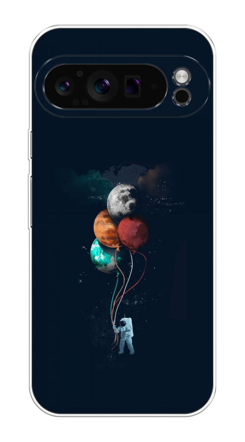 

Чехол на Google Pixel 9 Pro "Космонавт с шариками", Разноцветный, 272050-1