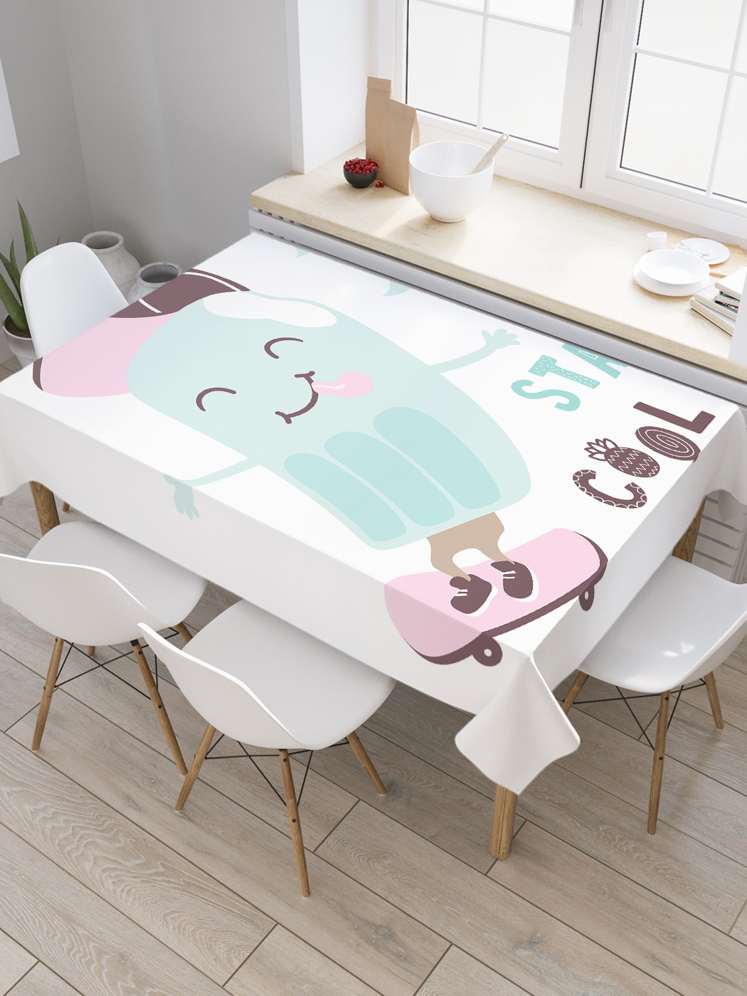 

Скатерть прямоугольная JoyArty "Крутой серфингист" из сатена, 180x145 см, Коричневый, Крутой серфингист