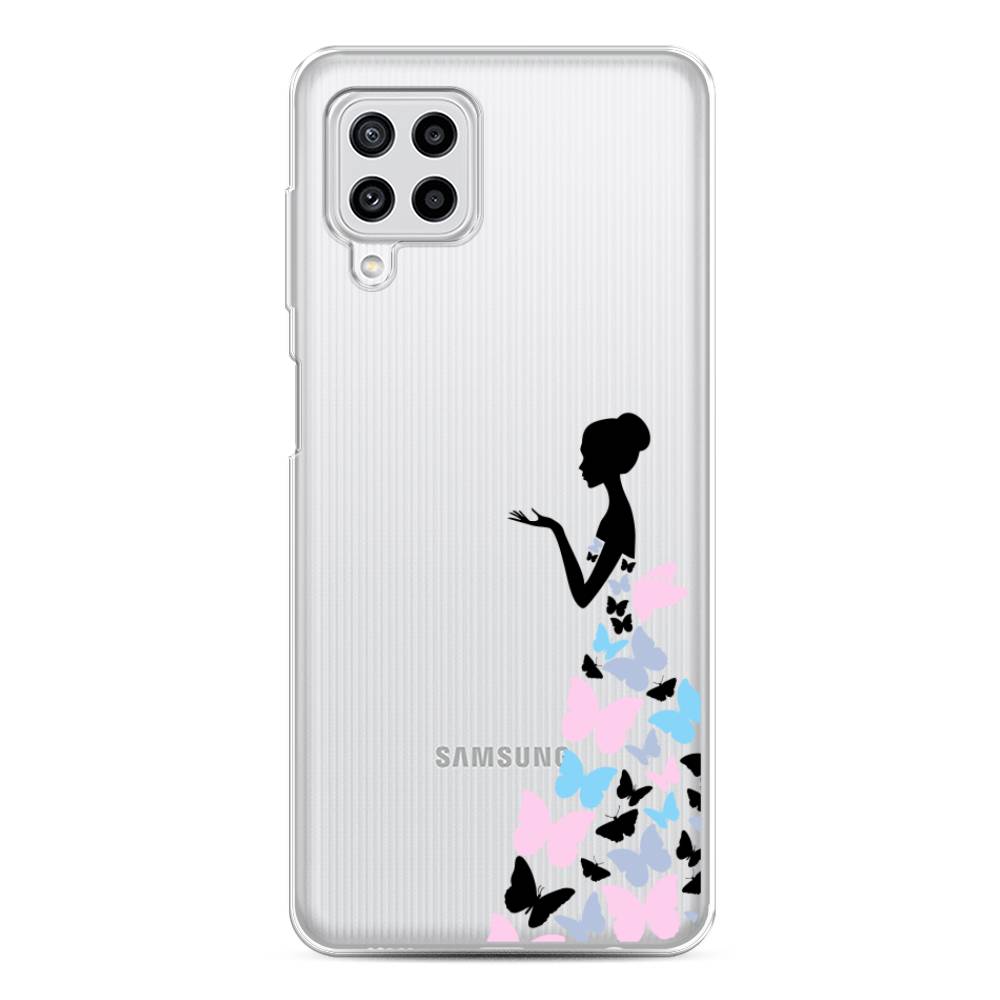 

Чехол Awog на Samsung Galaxy M22 / Самсунг M22 "Платье из бабочек", Белый;розовый, 2103450-1