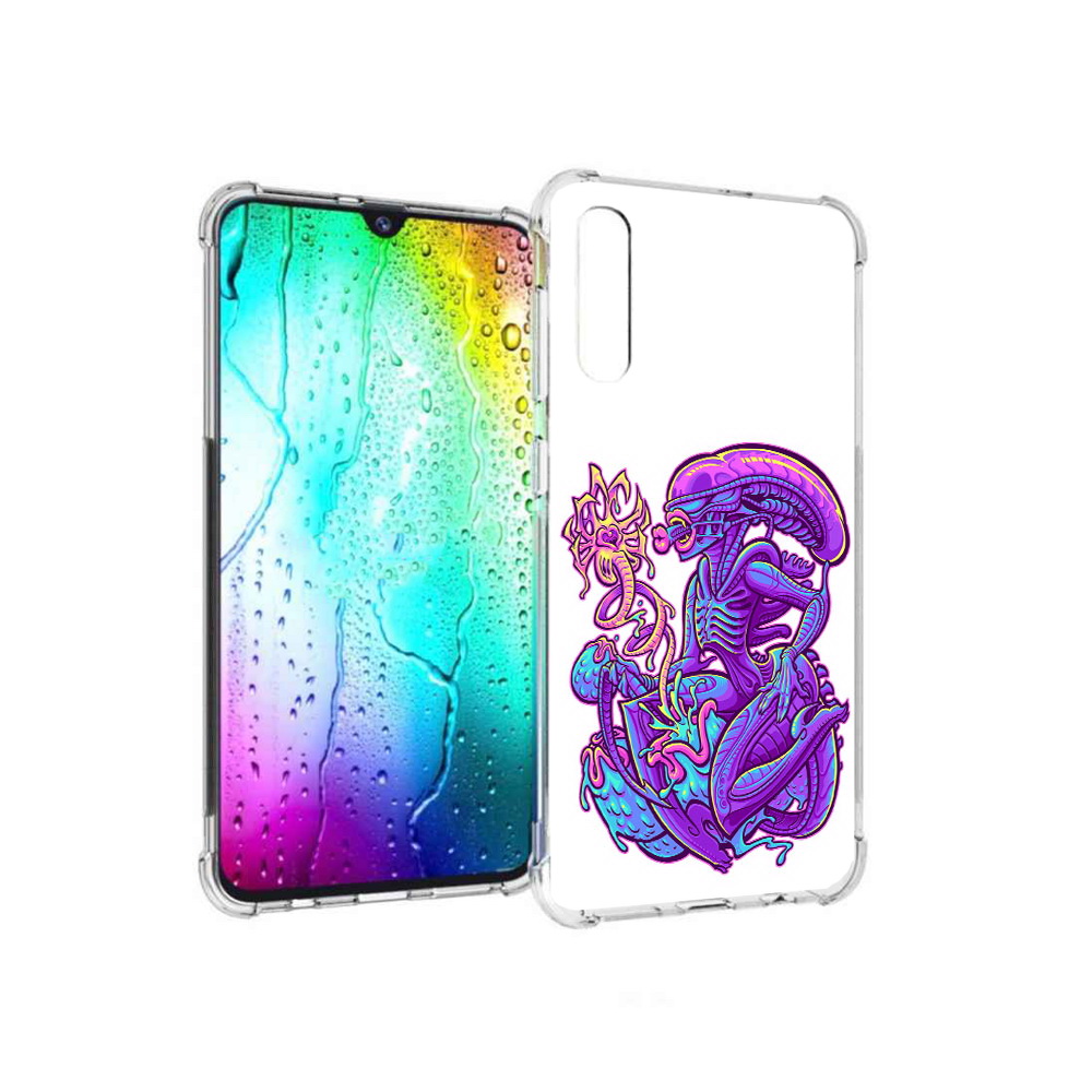 

Чехол MyPads Tocco для Samsung Galaxy A30s чужой фиолетовый цвет (PT226907.519.693), Прозрачный, Tocco