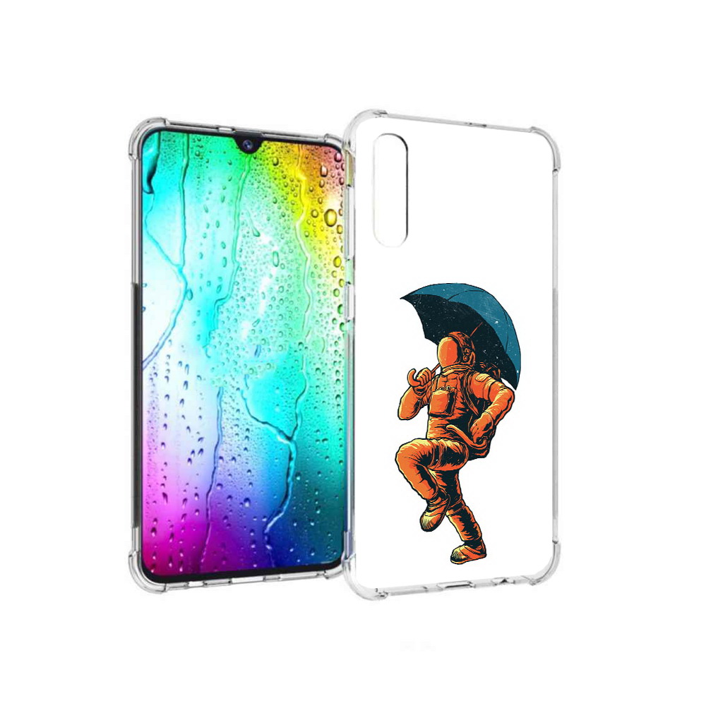 

Чехол MyPads Tocco для Samsung Galaxy A30s шагающий космонавт с зонтом (PT226907.519.695), Прозрачный, Tocco