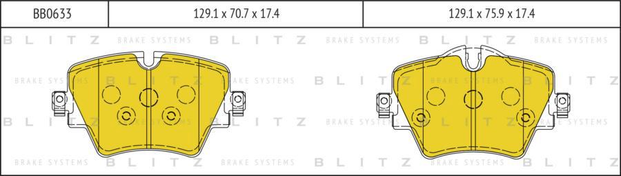 

Колодки дисковые передние BMW 2/X1 F45/F46 14> BB0633