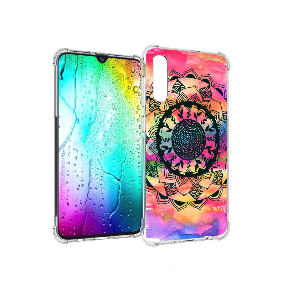 Чехол MyPads Tocco для Samsung Galaxy A30s яркая абстракция круглый цветок