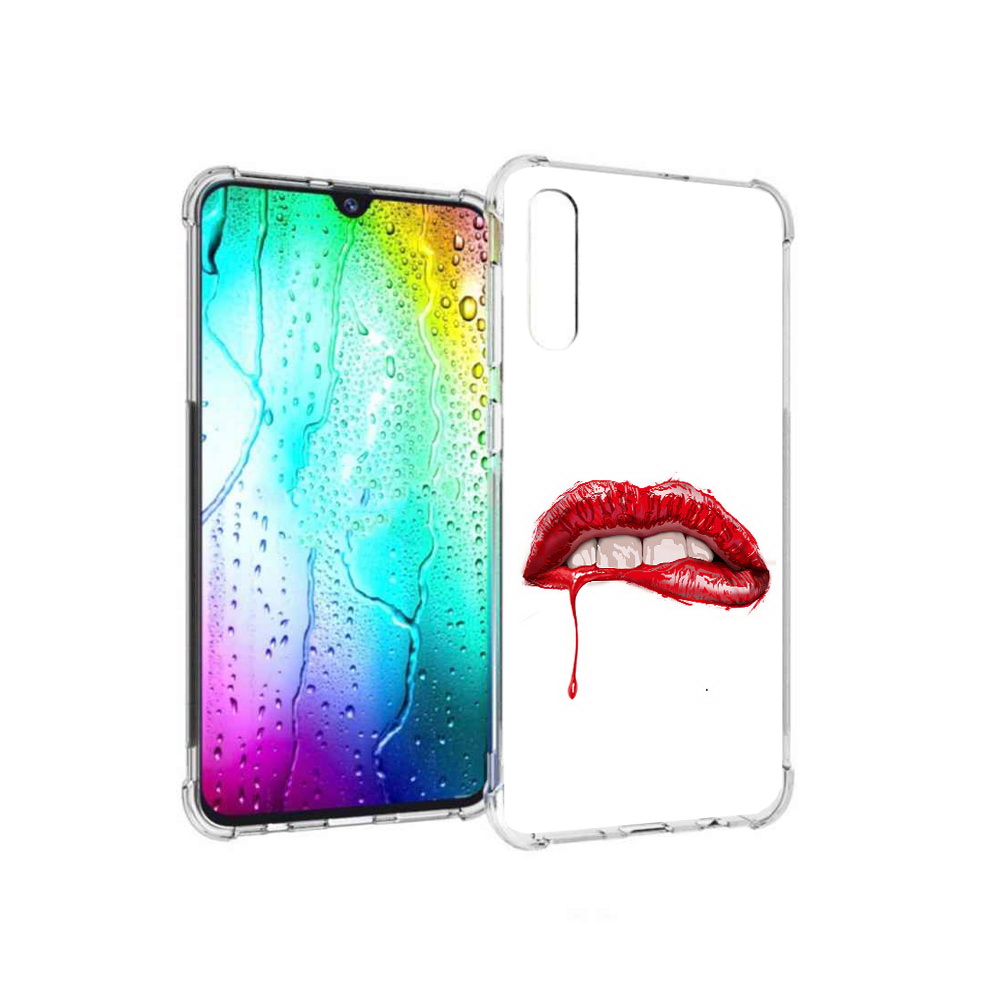 

Чехол MyPads Tocco для Samsung Galaxy A30s яркие красные губы (PT226907.519.706), Прозрачный, Tocco