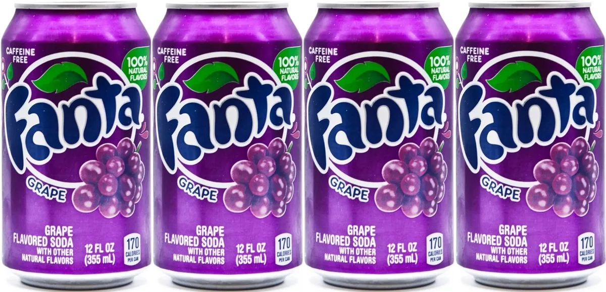 

Напиток Fanta Виноград, 4 шт*355мл, Газированный напиток