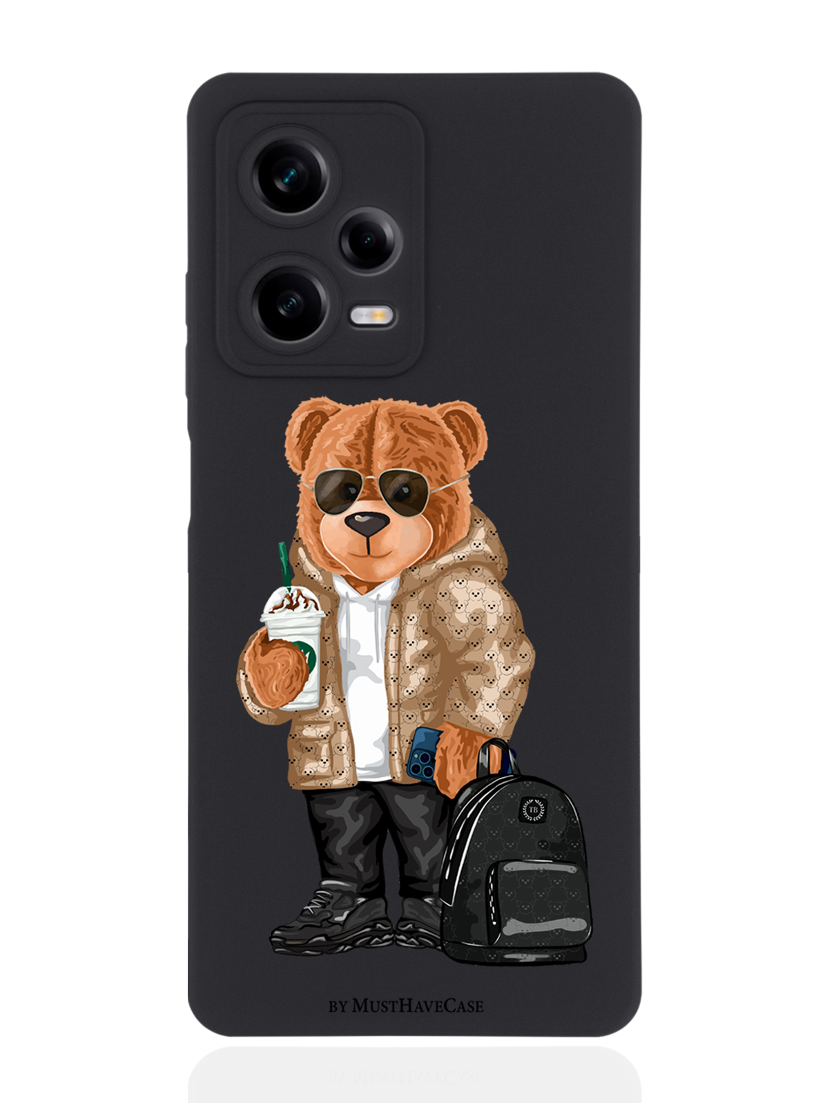 

Чехол MustHaveCase для Xiaomi Redmi Note 12 Pro Tony Style в очках черный, Коричневый;черный;белый