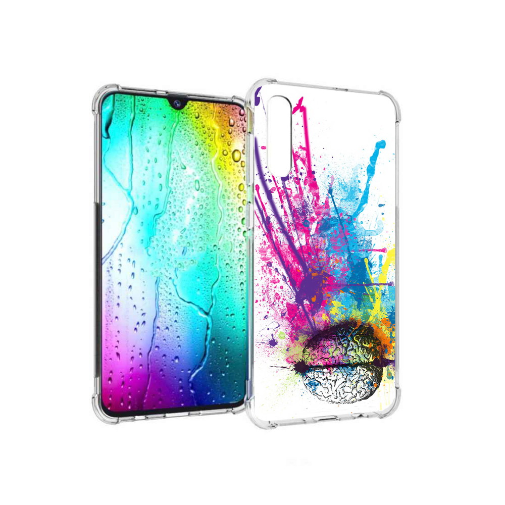 

Чехол MyPads Tocco для Samsung Galaxy A30s яркий красочный мозг (PT226907.519.710), Прозрачный, Tocco