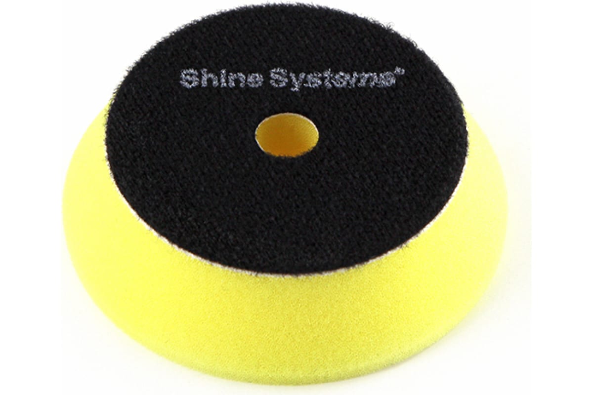 Полировальный круг антиголограмный DA Foam Pad Yellow 75 мм, желтый Shine systems SS563