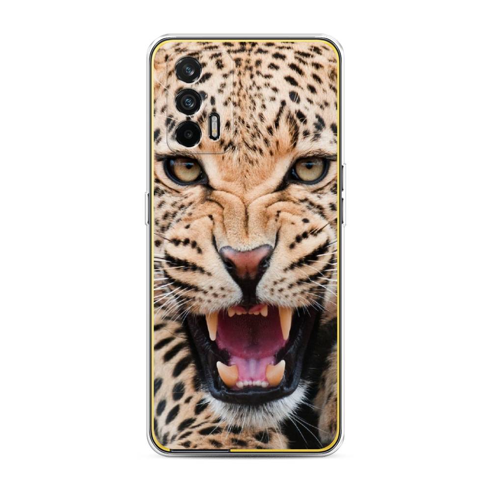

Чехол на Oppo Realme GT "Леопард 3d", Бежевый;черный, 256350-6