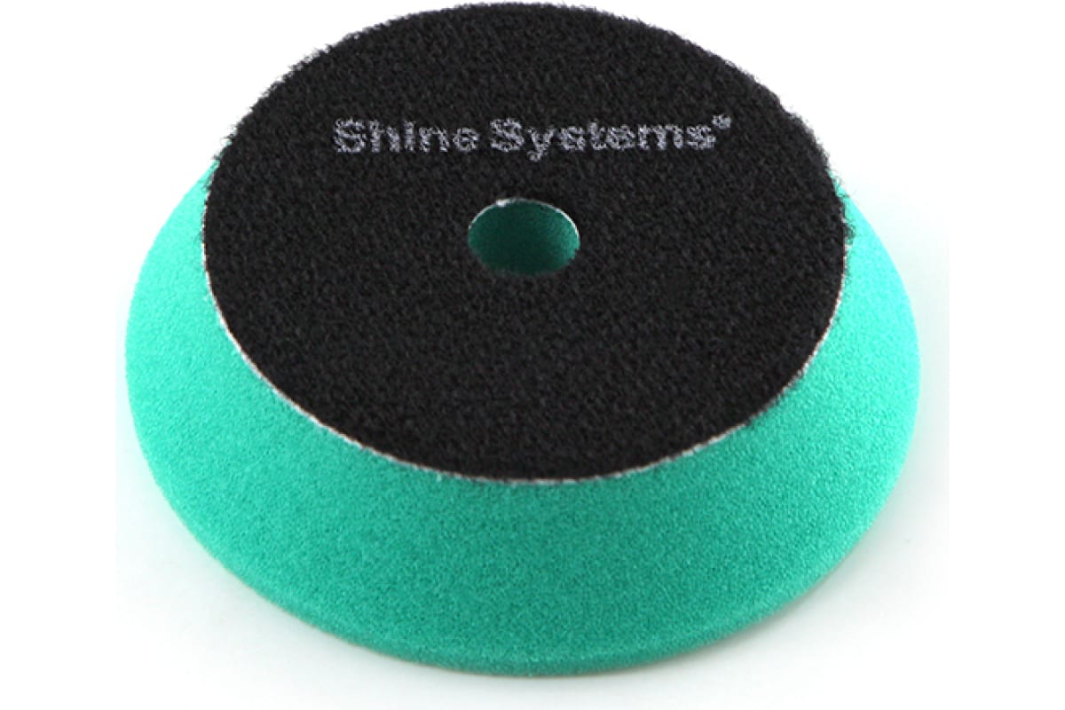фото Полировальный круг экстра твердый da foam pad green 75 мм, зеленый shine systems ss565