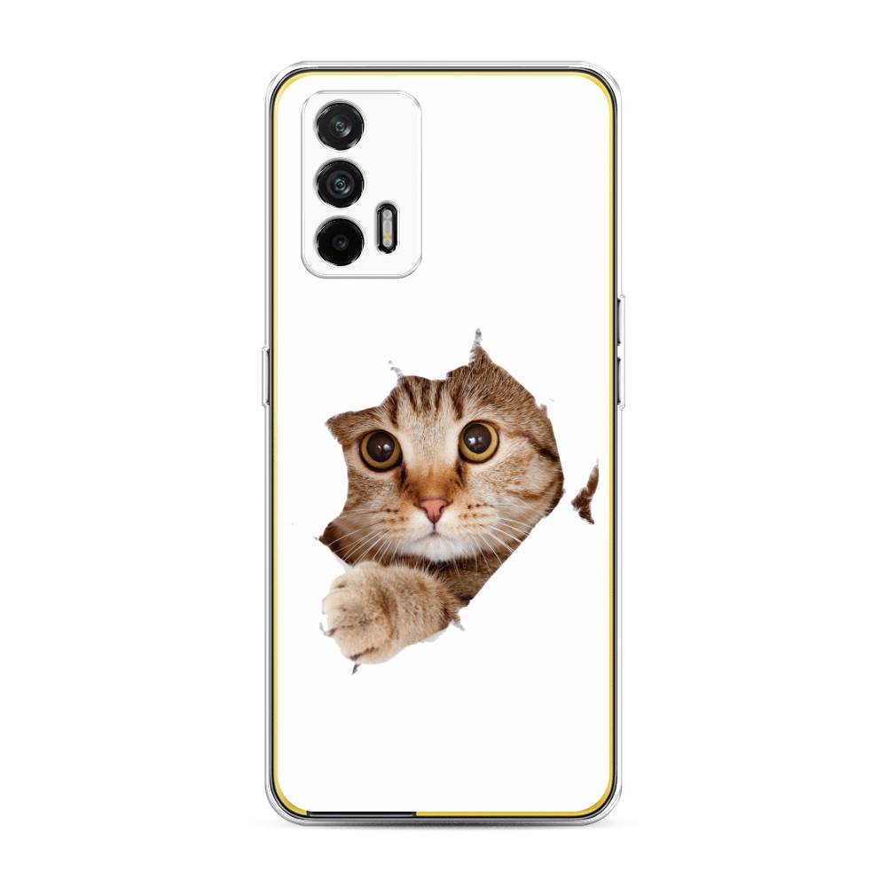 

Чехол на Oppo Realme GT "Кот и бумага", Белый;коричневый, 256350-1