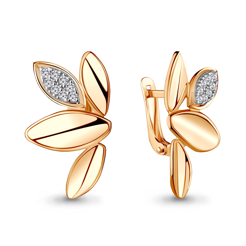

Серьги из серебра с фианитом Aquamarine 48599А_925_з, 48599А_925_з