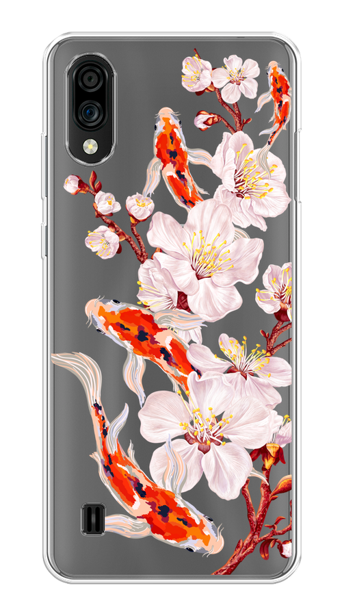 

Чехол на ZTE Blade A51 lite/Blade A5 (2020) "Карпы и сакура", Оранжевый;розовый;бежевый;прозрачный, 134850-1
