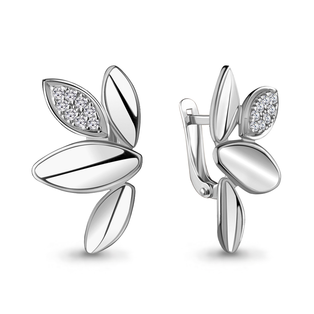 

Серьги из серебра с фианитом Aquamarine 48599А_925_р, 48599А_925_р