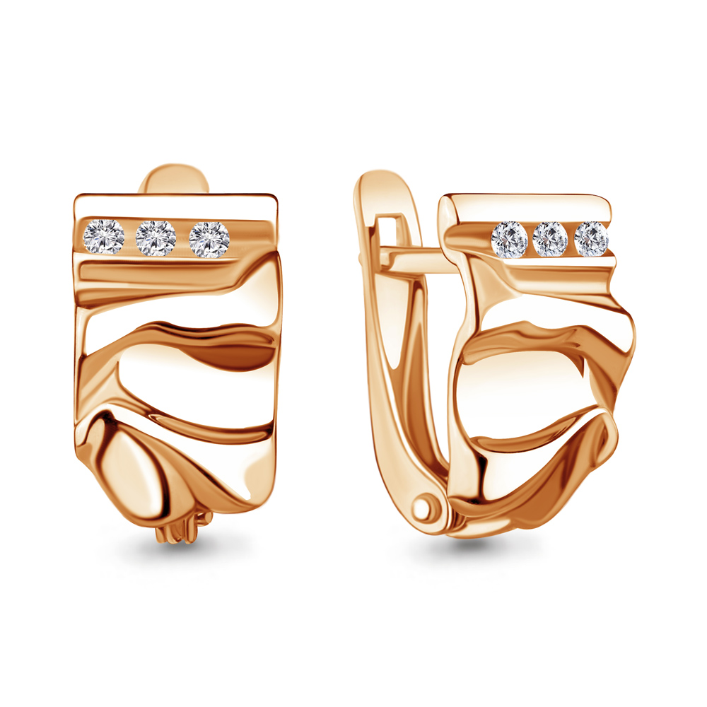 

Серьги из серебра с фианитом Aquamarine 48600А_925_з, 48600А_925_з