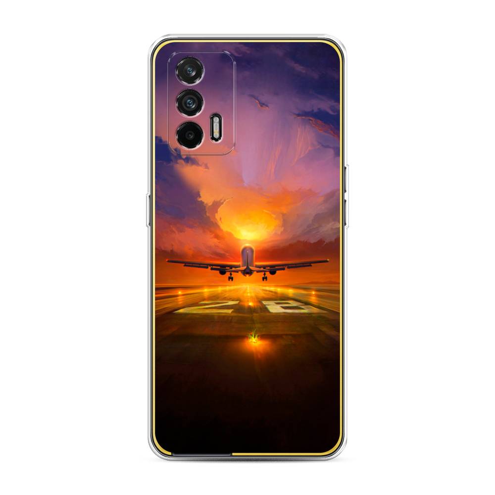 

Чехол на Oppo Realme GT "Самолет на посадке", Оранжевый;синий, 256350-6