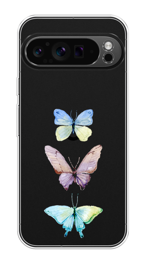 

Чехол на Google Pixel 9 Pro "Акварельные бабочки", Бирюзовый;розовый, 272050-1