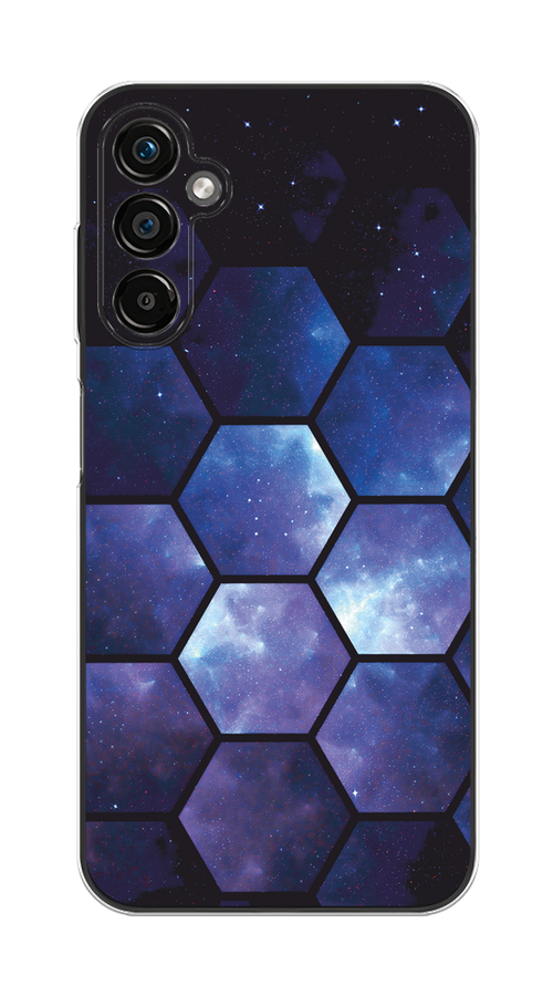 

Чехол на Samsung Galaxy A25 5G "Соты космос", Черный;фиолетовый, 2108550-1