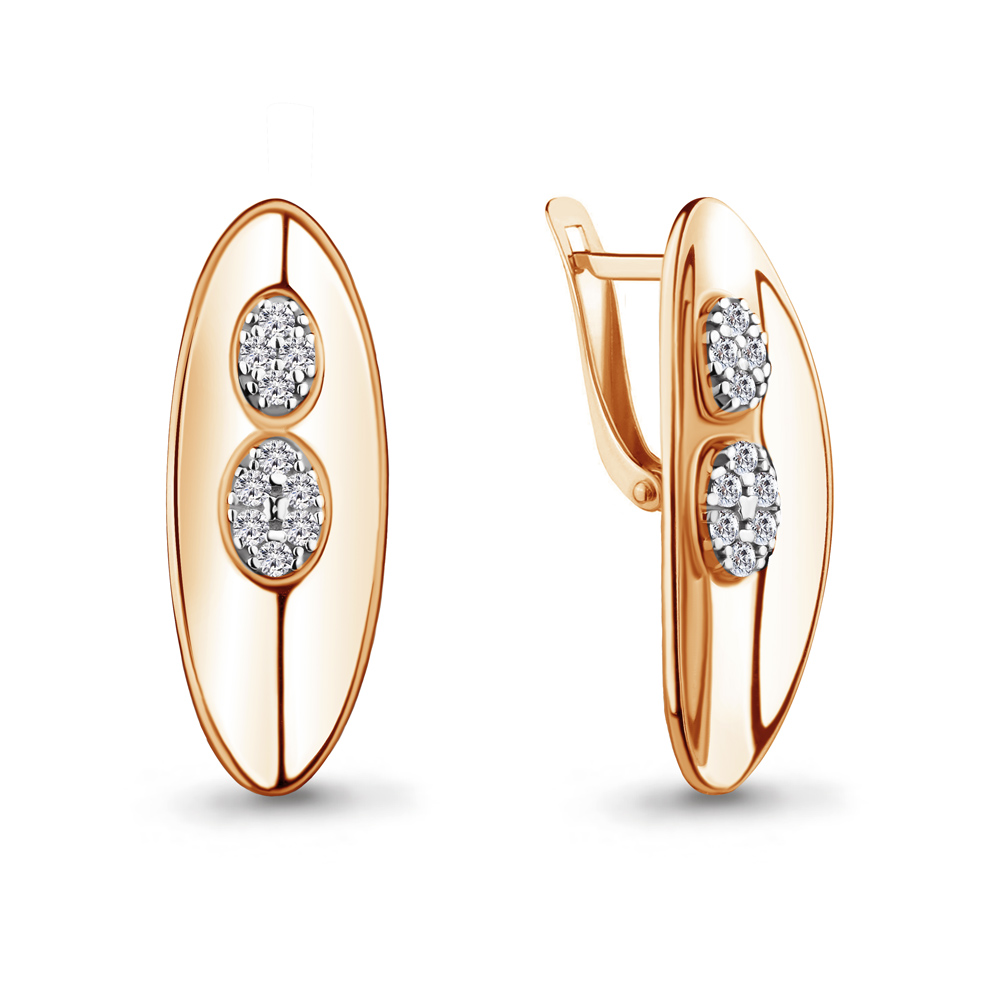 

Серьги из серебра с фианитом Aquamarine 48603А_925_з, 48603А_925_з