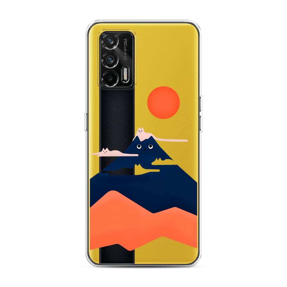 

Чехол на Oppo Realme GT "Кот-гора", Черный;оранжевый, 256350-4