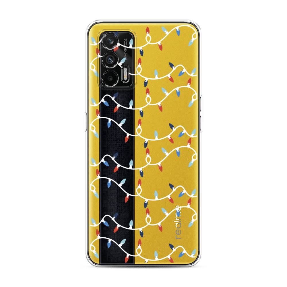 

Чехол на Oppo Realme GT "Разноцветная гирлянда", Белый;красный;синий, 256350-5