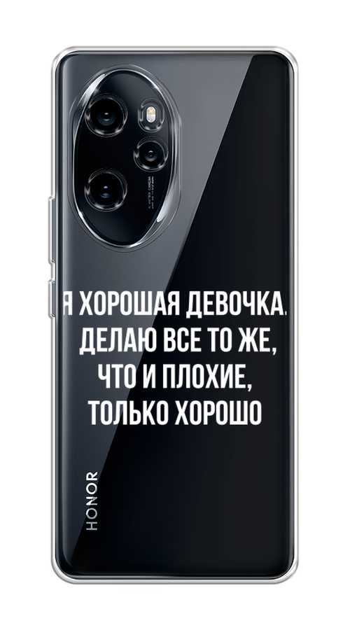

Чехол на Honor 100 Pro "Хорошая девочка", Серебристый, 6122850-1
