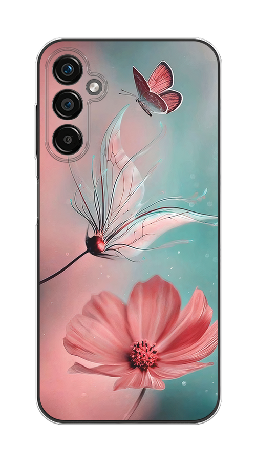 

Чехол на Samsung Galaxy A25 5G "Бабочка и цветок", Голубой;розовый, 2108550-1