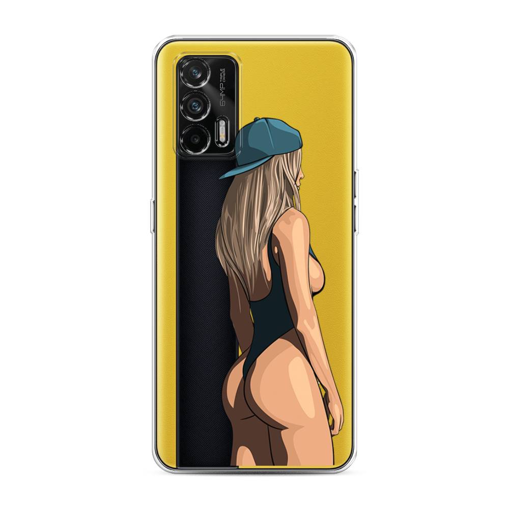 

Чехол на Oppo Realme GT "Девушка в черном купальнике", Зеленый;бежевый;черный, 256350-6