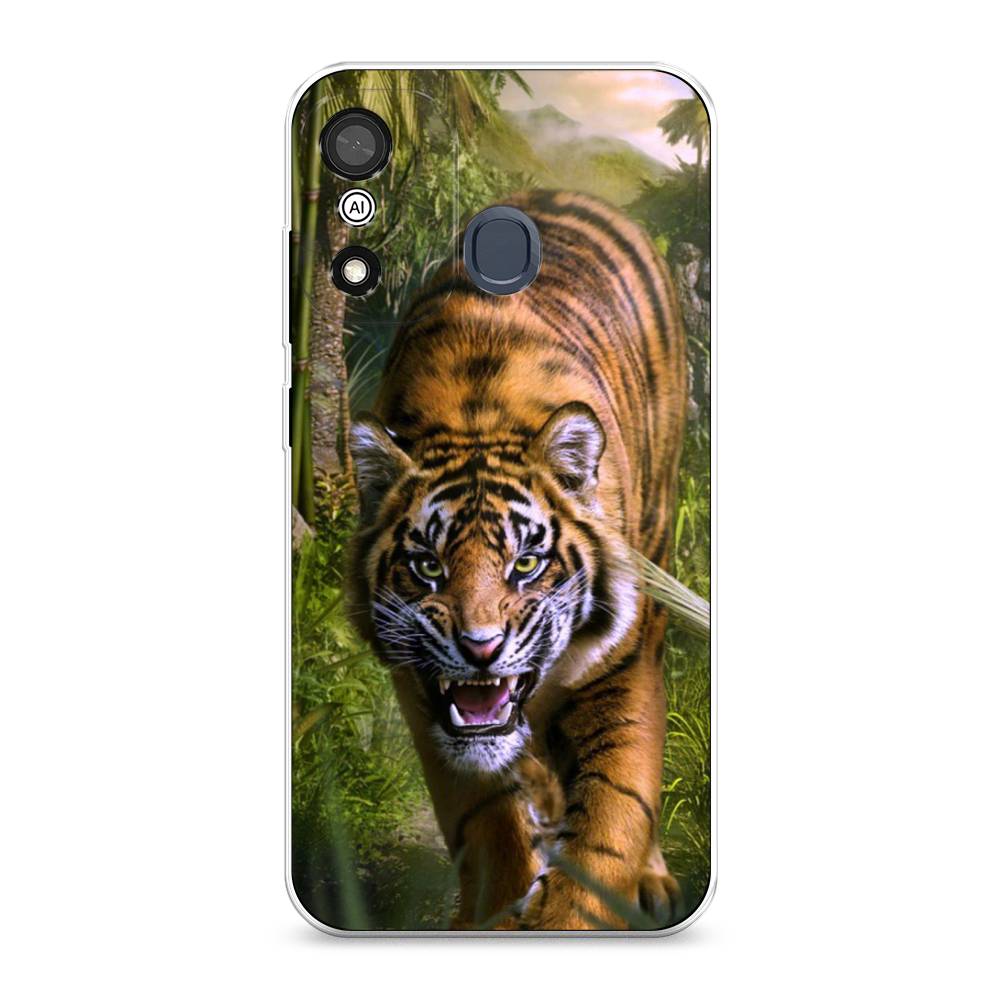 

Чехол на Itel A27 "Тигр в джунглях 2", Оранжевый;зеленый, 3200450-1