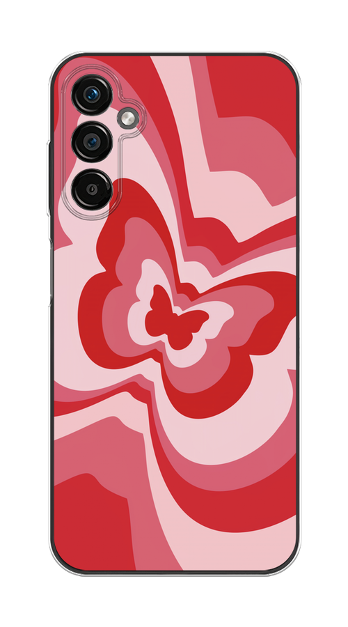 

Чехол на Samsung Galaxy A25 5G "Бабочка в стиле хиппи", Красный;розовый, 2108550-1