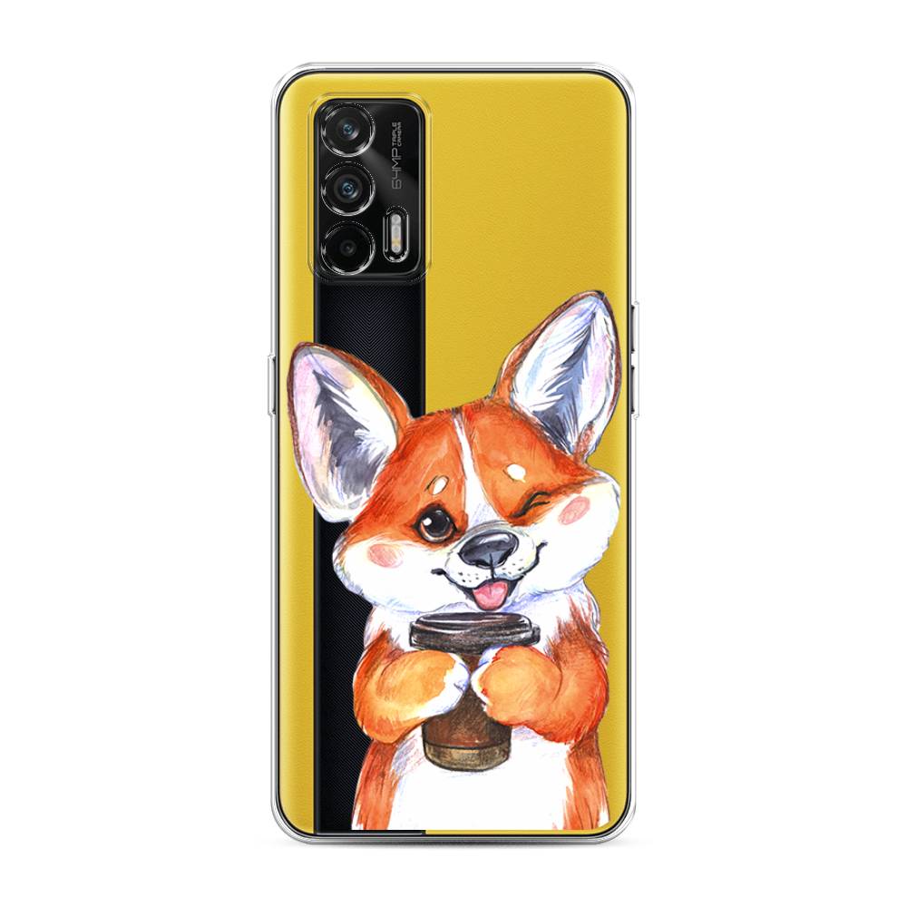 

Чехол на Oppo Realme GT "Корги с кофе", Оранжевый;белый, 256350-4