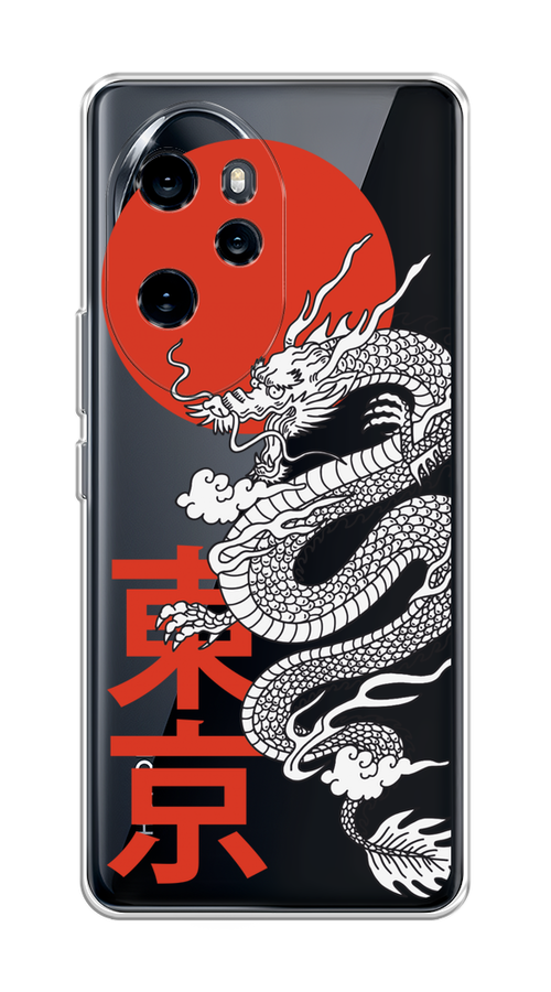 

Чехол на Honor 100 Pro "Китайский дракон", Черный;красный;белый, 6122850-1