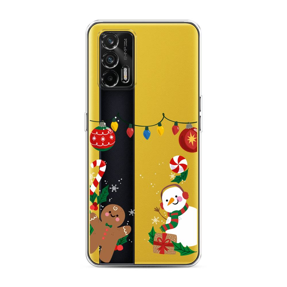 

Чехол на Oppo Realme GT "Новогоднее настроение", Коричневый;красный;зеленый, 256350-5