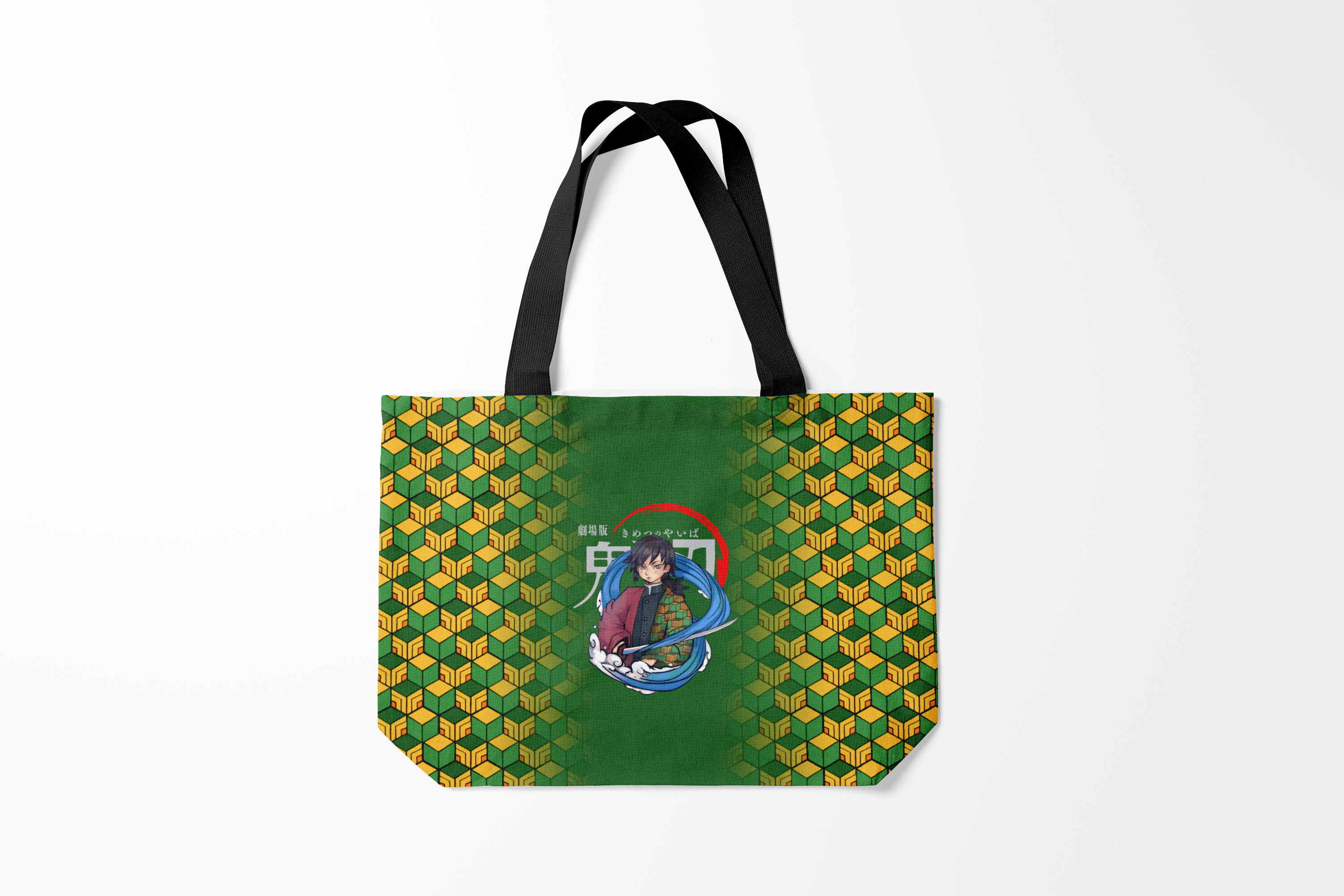 

Сумка шoппер унисекс Burnettie Клинок рассекающий демонов, зеленый, Клинок рассекающий демонов