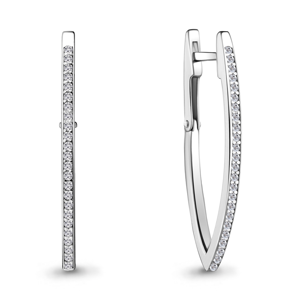 

Серьги из серебра с фианитом Aquamarine 48605А_925_р, 48605А_925_р