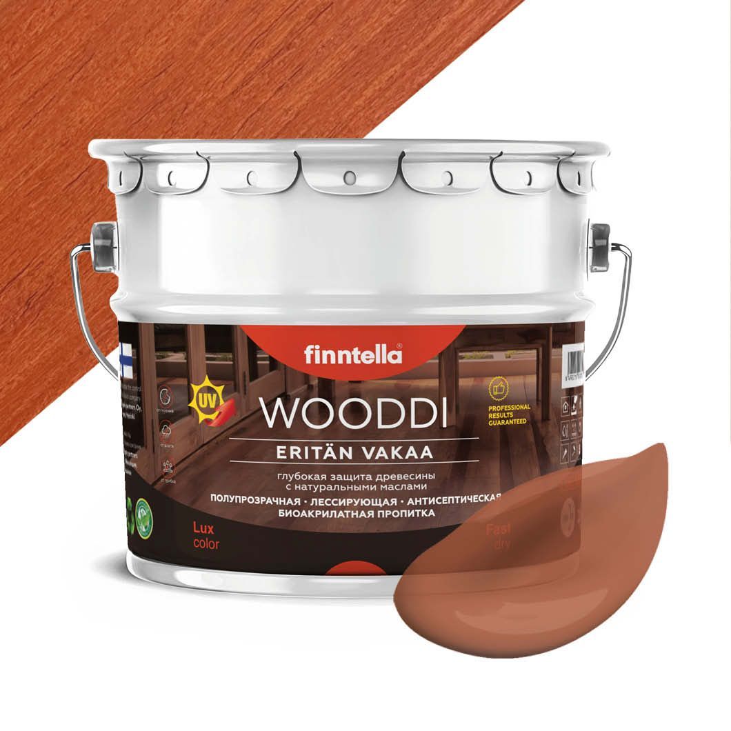 

Пропитка по дереву WOODDI, цвет TIILI , 9л, Коричневый, WOODDI колерованная