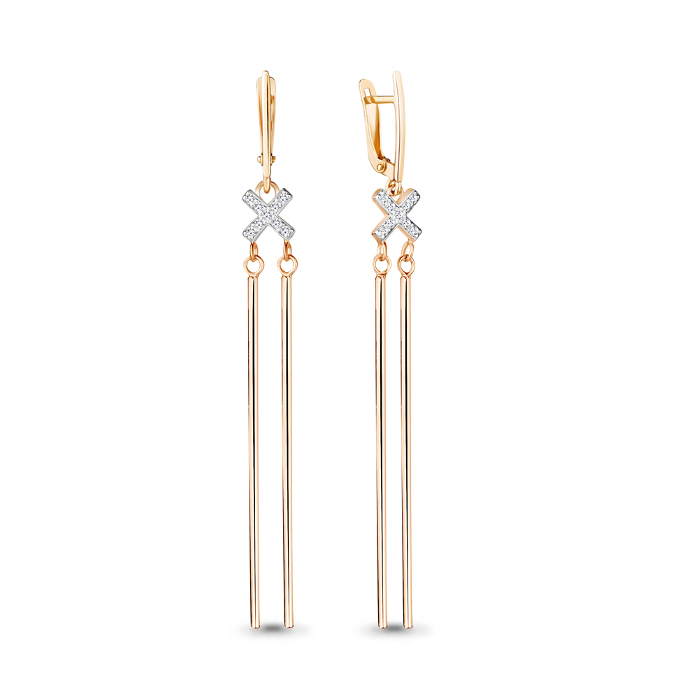 

Серьги подвески из серебра с фианитом Aquamarine 48606А_925_з, 48606А_925_з