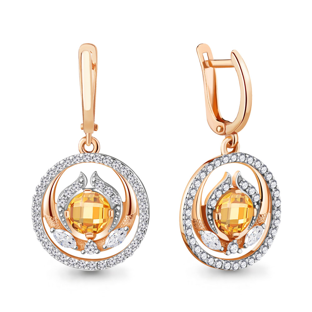 

Серьги подвески из серебра с фианитом Aquamarine 48607АЕ_925_з, 48607АЕ_925_з