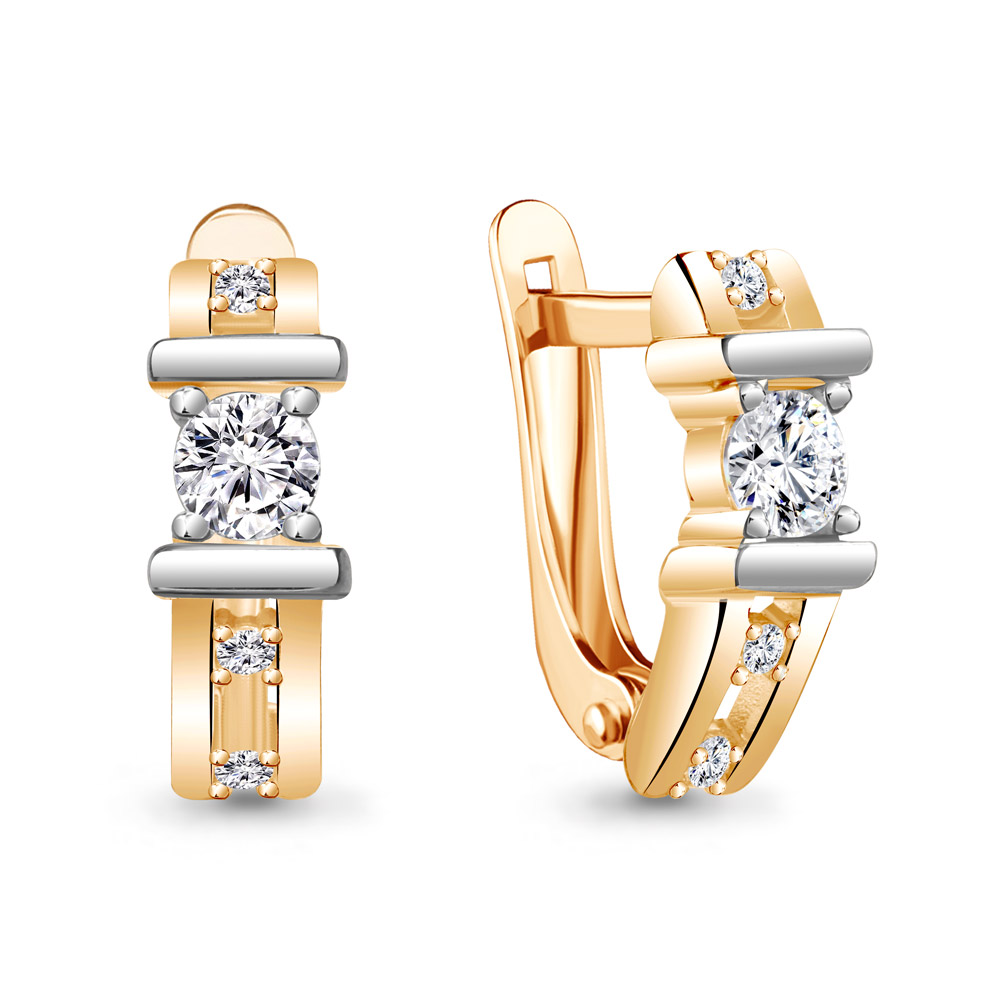

Серьги из серебра с фианитом Aquamarine 48610А_925_з, 48610А_925_з