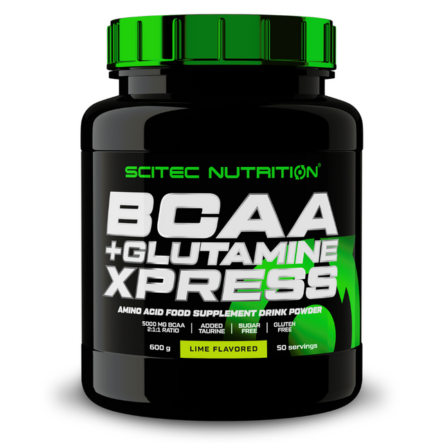 фото Комплекс аминокислот scitec nutrition bcaa+glutamine xpress 600 г, лайм