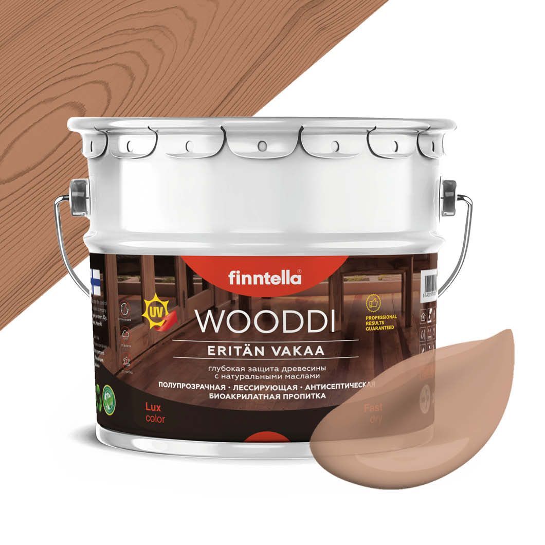 

Пропитка по дереву WOODDI, цвет MULPERI , 9л, Коричневый, WOODDI колерованная