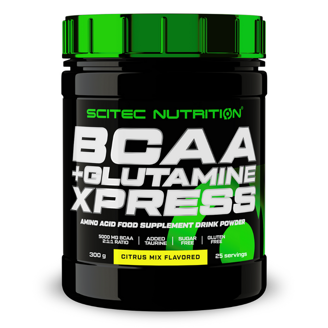 Комплекс аминокислот Scitec Nutrition BCAA+Glutamine Xpress 300 г, цитрусовый микс