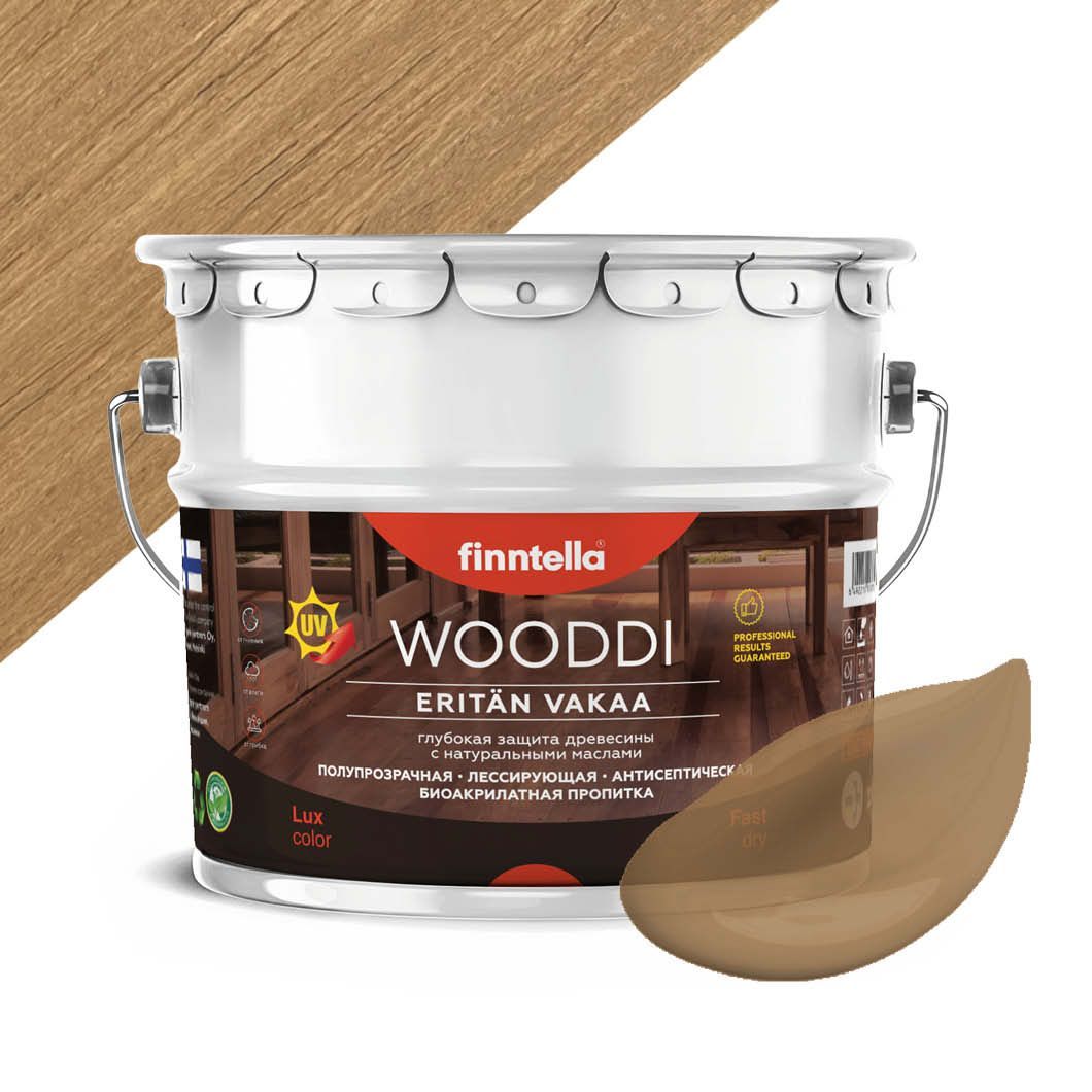 

Пропитка по дереву WOODDI, цвет PIHLAJA , 9л, Красный, WOODDI колерованная