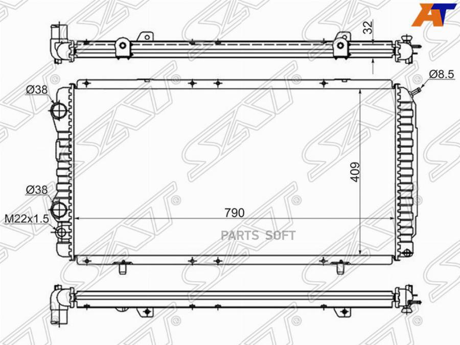 

Радиатор Fiat Ducato/Peugeot Boxer/Citroen Jumper/Relay1.9td/2.0/2.0td/2.2/2.5td/2.8td 94-